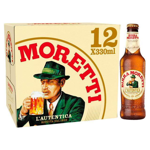 Birra Moretti Beer Bottles 12 x 330ml