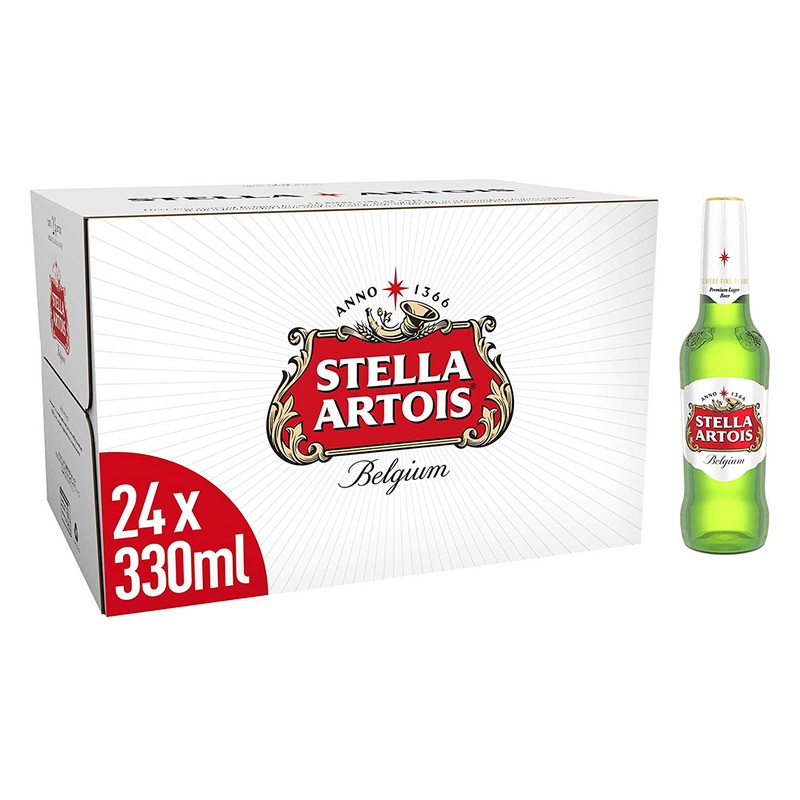 Stella Artois Lager Beer Bottles 24 x 330ml